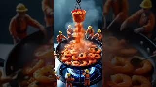Mini Builders Making Shrimp Curry /Miniature Food Art #MiniatureArt #ai  #mini #short #curry #shrimp