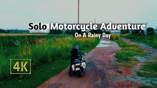 Short Motorcycle Ride Near My Place With New Setup | On  A Rainy Day | Asmr Video