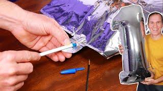 how to INFLATE foil balloon  how to DEFLATE foil balloons - balloon decoration ideas