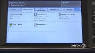 How to control image quality on the Xerox printer
