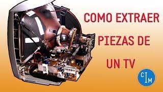 RECICLAJE DE UN TELEVISOR TV VIEJO o ROTO | Extracción del flyback, ferrita etc