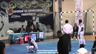 (2037) 55kg Yusuf Atasoyu vs Oguzhan Baris Kirit (2016 Turkish Junior TKD championships)