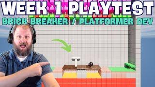  Early Playtest of Our New Indie Game! | Dev Week 1 Brick Breaker/Platformer Update - Landscape