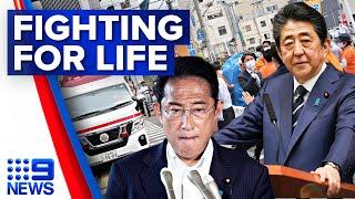 Former Japanese prime minister Shinzo Abe shot while giving speech | 9 News Australia