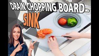 Sink Chopping Board Detachable Folding Drain Basket