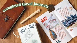 Completed Traveler's Notebook Journals  Journal Spread Ideas | Abbey Sy