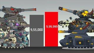 Leviathan (homeanimations) vs gerand Leviathan Power levels. Cartoon about tanks