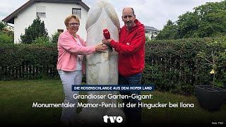 Grandioser Garten-Gigant: Monumentaler Marmor-Penis ist der Hingucker bei Ilona