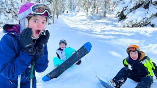 Family Ski Trip Vlog! We Had To Crawl Down The Mountain!