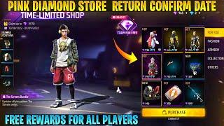 Time Limited Shop 2.0 || Pink Diamonds Shop Return Date || Purple Diamonds Store Return || Free Fire