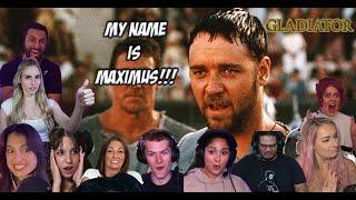 TOP "My Name is Maximus" Reactions! Gladiator (2000) Movie Reaction **First Time Watching**