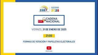 CADENA NACIONAL: FORMAS DE VOTACIÓN Y PAPELETAS ELECTORALES