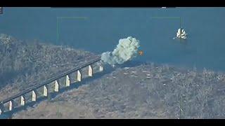 Russia Hits Antonovsky Railroad Bridge with LMUR Missile: Odd One -- Ukraine Crossed Dnipro?