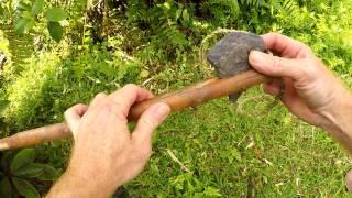 Primitive Stone Throwing Axe For Hunting