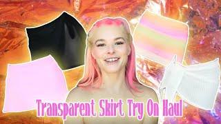 Transparent Skirt TRY ON HAUL 4k // transparent miniskirts, hand bras and sheer skirts!