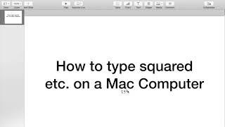 How to Type Squared and Chemistry Numbers on a Mac Computer