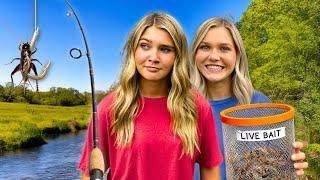 EXTREME TWINS CHALLENGE! WILL LIVE BAIT WORK IN TINY CREEK!?!