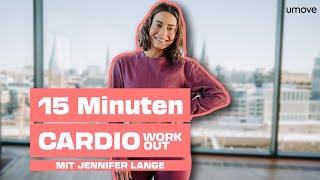 15 MINUTEN CARDIO WOKROUT MIT JENNIFER LANGE | Full Body Workout ohne Equipment | umove