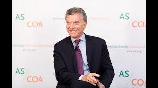 Mauricio Macri Receives Americas Society Gold Insigne Award