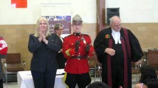 Jim Fanning being announced as a Canadian citizen