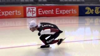 Haralds Silovs speedskating corner technique in slowmotion