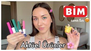 BUGÜN BİM'E GELEN AKTÜEL ÜRÜNLERİ DENEDİİİK |ASMR MARKET TURU|GOLDEN ROSE RENKLİ RİMEL VE EYELINER