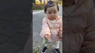 꽃구경 하는 아린이 #12개월아기 #baby