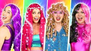 RAINBOW HAIR HACKS TRANSFORMATIONS WITH THE SUPER POPS. Totally TV Originals.