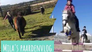 Mila paardenvlogger #vlog 5 #paardenvlog #pony Help! Diego ontsnapt! Springen met paardenvriendin!