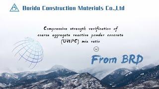 Compressive strength verification of coarse aggregate reactive powder concrete (UHPC) mix ratio