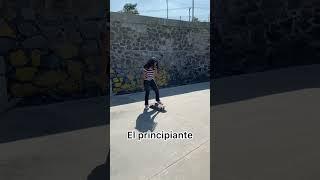 Tipos de skaters subiéndose a su skate #skateboarding #skateboardingisfun