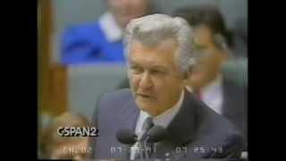 Alexander Downer vs. Hawke - "How can anyone trust the Prime Minister's word?"`