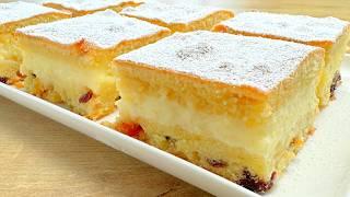 Quick Delicious Cake recipe - You will make this cake every day! Fruit Custard cake - Easy recipe