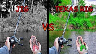 1v1 Jig vs Texas Rig Fishing Tournament!