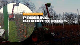 Pressing Hail Net Prestressed Concrete Posts Type Spinazzè- FRUITSECURITY HOLLAND