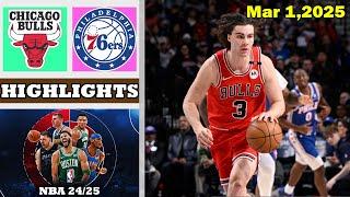 HIGHLIGHTS | Chicago Bulls vs Philadelphia 76ers | NBA Season 2025