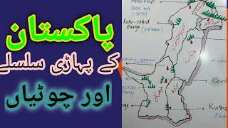 Mountain ranges of pakistan || Mountain peaks of pakistan || highest peaks ||longest ranges