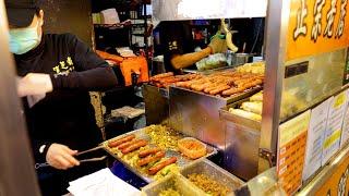 Difficult to queue, most popular stall, Taiwan sausage with sticky rice Making/大腸包小腸製作 - Street Food