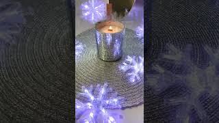 Christmas Mirror Ball Candle️️ #candle #christmascandle #christmasdiydecor