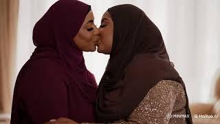 Two Hijab Women Romantic Lesbians Kissing !  #lesbian #kissing