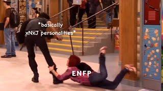 MBTI types as students being dramatic and chaotic mess part 1 (Intuitives only)