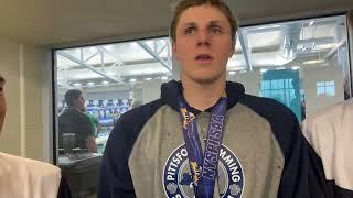 200 yard medley relay post race interview with state champions from Pittsford