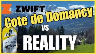 Cote de Domancy | Reality versus ZWIFT