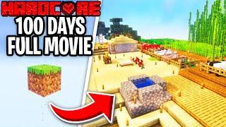 I Survived 100 Days in ONE BLOCK SKYBLOCK in Minecraft Hardcore! [FULL MOVIE]