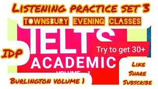 TOWNSBURY EVENING CLASSES ( Burlington volume 1) IELTS listening  #ielts #academic #listening #idp