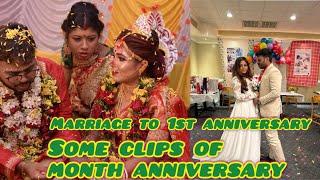 Some clips of Month Anniversary Celebration after marriage| Collage|Month Anniversary 1st to 12 th