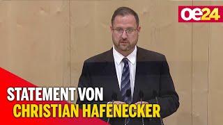 Nationalrat-Sondersitzung: Statement von Christian Hafenecker