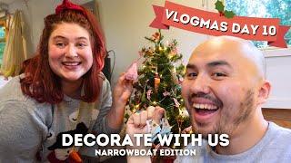 Decorate with us for Christmas: Narrowboat edition! 2023 | Vlogmas day 10