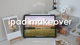 aesthetic iPadOS 17 lockscreen & homescreen setup (+ what’s in my iPad) 