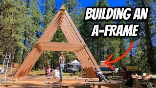 Building an Off-Grid A-frame Cabin - Narrated Construction Video